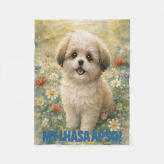 Couverture Polaire Lhasa Apso Puppy Fleece Blanket