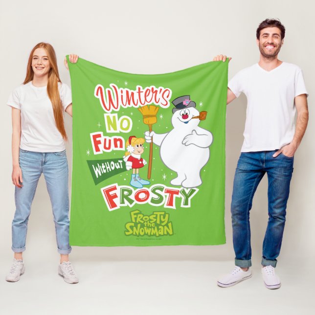 Couverture Polaire L'hiver ne s'amuse pas sans Frosty le Snowman™ (En situation)