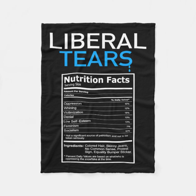 Couverture Polaire Libéral Larmes Anti Libéral Pro Trump Républicain (Devant)