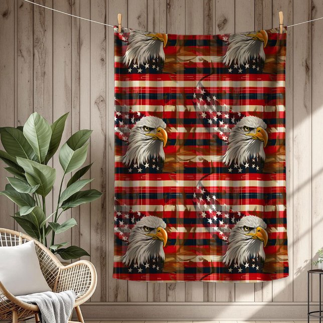 Couverture Polaire Liberty Soars Blanket Eagle and Flag Home Gift (Liberty Soars Blanket Eagle and Flag Home Gift)