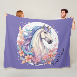 Couverture Polaire licorne, blanc, pâteux