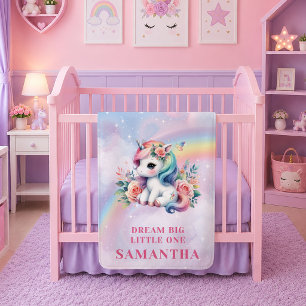 Couverture Polaire Licorne Enchantée Cadeau d'anniversaire pour fille