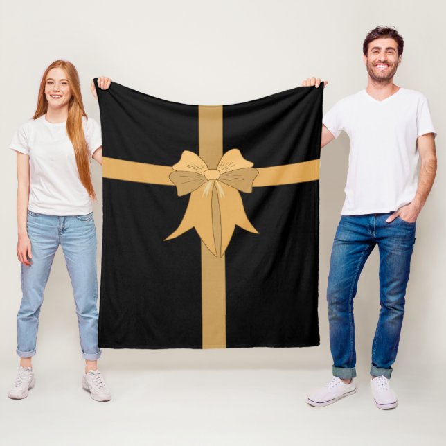 Couverture Polaire Lié avec Gold Reversible (En situation)