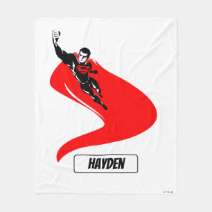 Couverture Polaire Ligue de Justice   Superman Flying Noir Pop Art