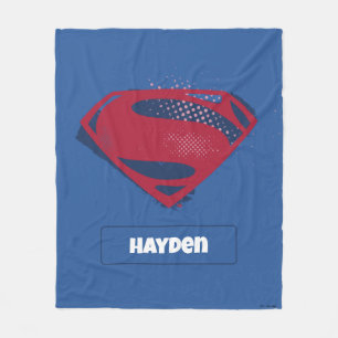 Couverture Polaire Ligue de Justice Symbole Superman brosse et demi