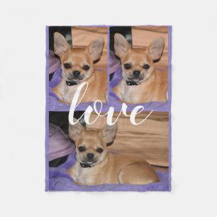 Couverture Polaire Lilac Chihuahua Love Photo Fleece Blanket