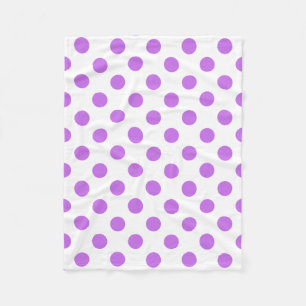 Couverture Polaire Lilac et pois blancs