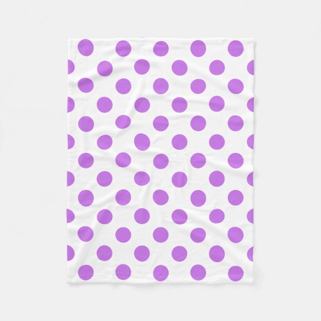 Couverture Polaire Lilac et pois blancs (Devant)