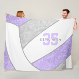 Couverture Polaire lilac gris blanc volleyball filles salle de sport