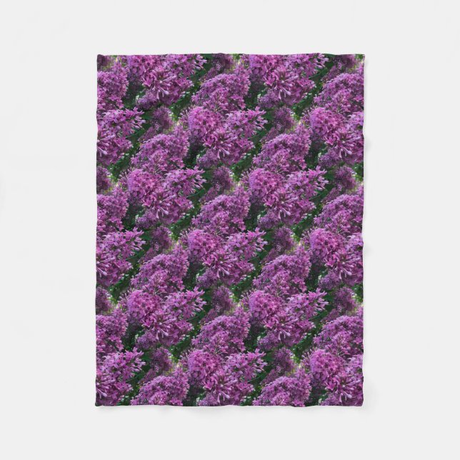 Couverture Polaire lilas rose violet | photo florale rose romantique (Devant)