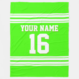 Couverture Polaire Lime Green White Sports Jersey