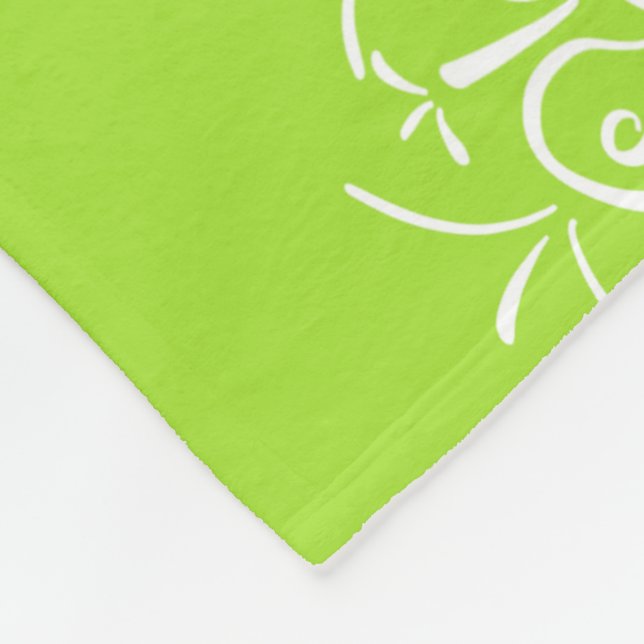 Couverture Polaire Lime Mandala (Coin)