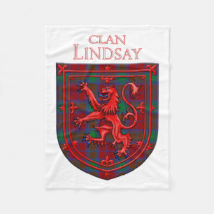 Couverture Polaire Lindsay Tartan Scottish Plaid Lion Rampant