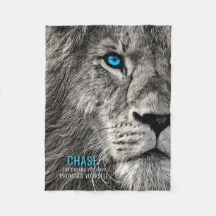 Couverture Polaire Lion Chase tes rêves