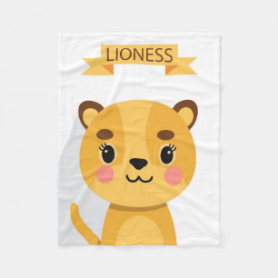 Couverture Polaire Lion Cute Lioness