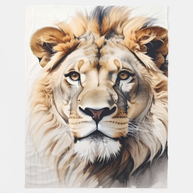 Couverture Polaire Lion Designed Blanket (Devant)
