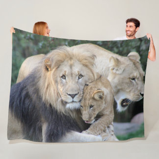 Couverture Polaire Lion Fleece Blanche
