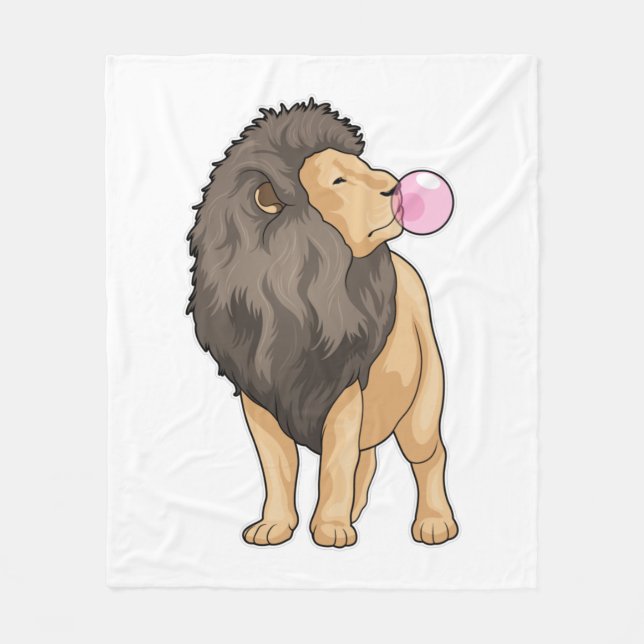 Couverture Polaire Lion gomme à mâcher (Devant)