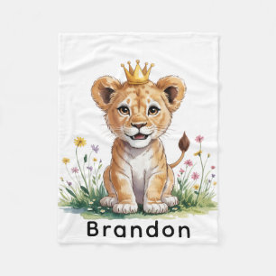 Couverture Polaire Lion Royal Bébé 1er. Fête d'anniversaire
