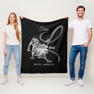 Couverture Polaire Lion - signe de zodiaque