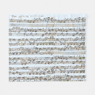 Couverture Polaire Lit avec Bach manuscrit musique classique