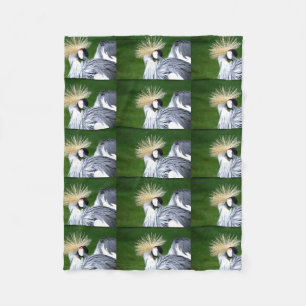 Couverture Polaire lit gris couronné grue canapé personnaliser literi