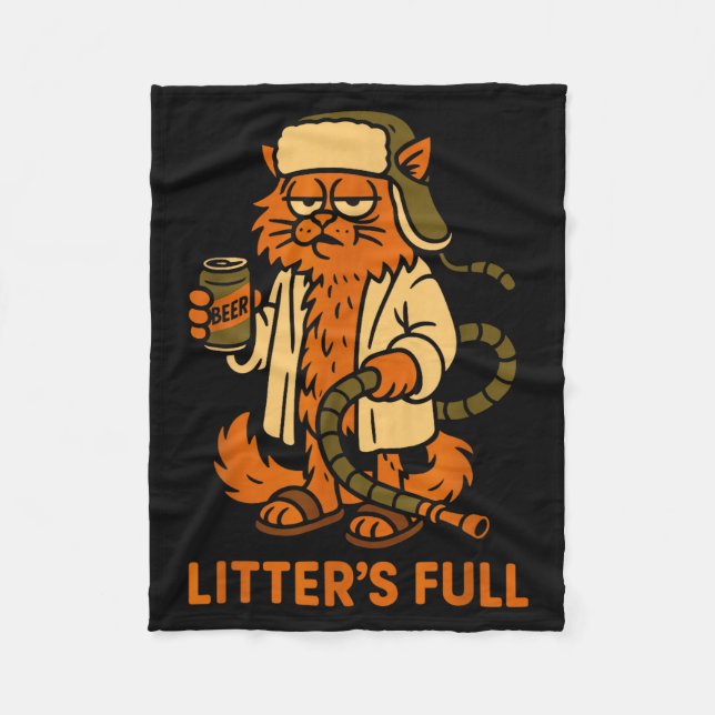 Couverture Polaire Litter’s Full Funny Cat Lovers Christmas Xmas  (Devant)