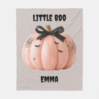 Couverture Polaire Little Boo Personnalisé Citrouille Halloween