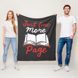 Couverture Polaire Livre Nerd juste une page de plus lecteur d'Avid