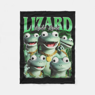 Couverture Polaire Lizard Lizard Lizard Funny meme Lizard Bootleg Wei