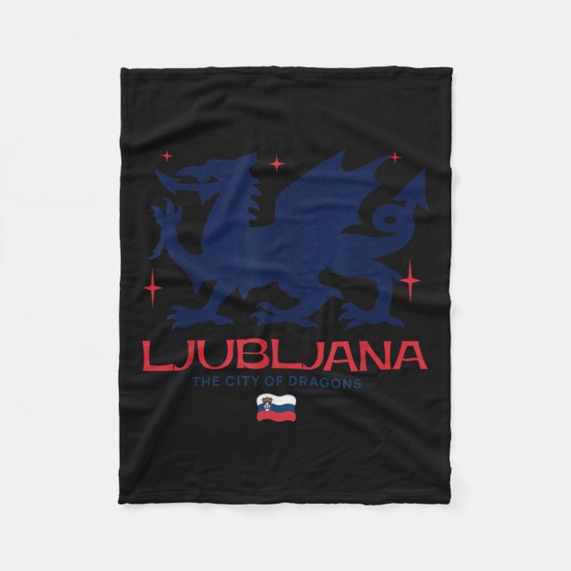 Couverture Polaire Ljubljana Slovenia City Of Dragons Patriotic Drago (Devant)