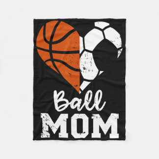 Couverture Polaire Ll Mom Heart Funny Soccer Sketll Mom 