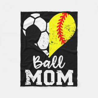 Couverture Polaire Ll Mom Heart Funny Softll Soccer Mom 