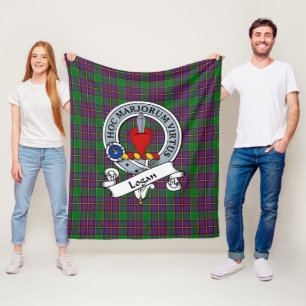 Couverture Polaire Logan Clan Badge Tartan Plaid