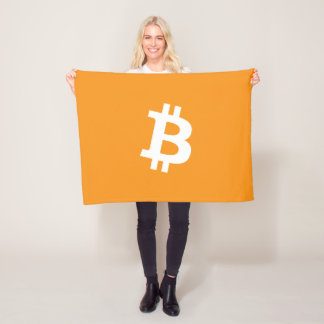 Couverture Polaire Logo Bitcoin Cryptomonnaie