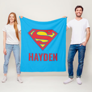 Couverture Polaire Logo Classique de Supergirl avec Contour Bleu