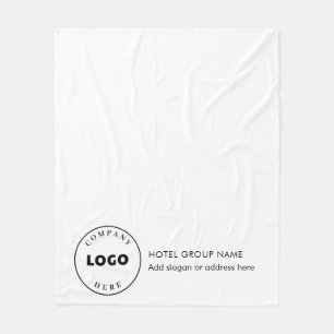 Couverture Polaire Logo d'affaires Elegant Hôtel Personnalisé