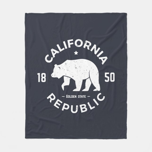 Couverture Polaire Logo de Californie| L'État d'Or (Devant)