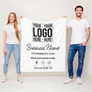Couverture Polaire Logo d'entreprise personnalisé Entreprise Cool mod