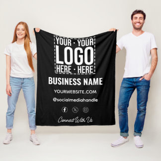 Couverture Polaire Logo d'entreprise personnalisé société d'entrepris