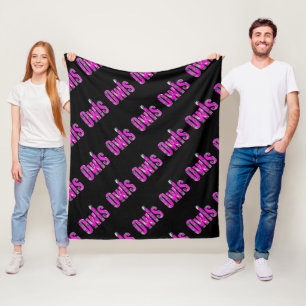Couverture Polaire Logo du nom des Chouettes roses,