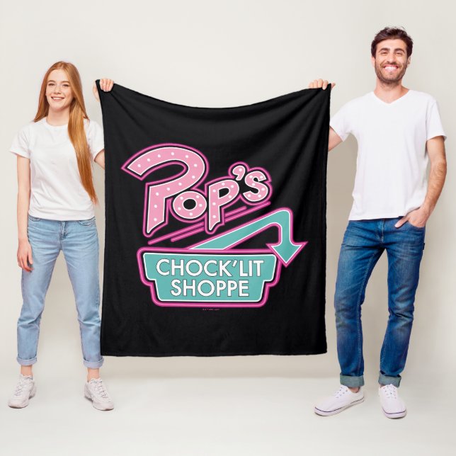 Couverture Polaire Logo rose du magasin Chock'Lit de Pop (En situation)