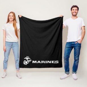 Couverture Polaire Logo USMC - Blanc