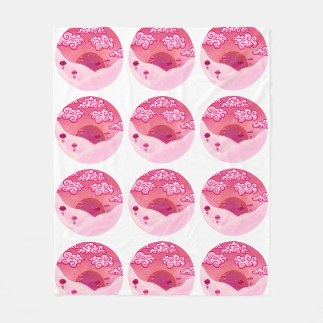 Couverture Polaire Lollipops et beaux nuages (Devant)