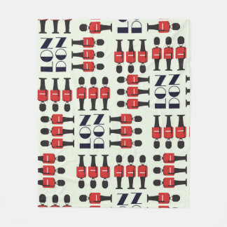 Couverture Polaire Londres, soldats, motif sans soudure