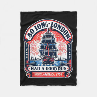Couverture Polaire Long Londres - Jour de l'indépendance 1776 Commémo