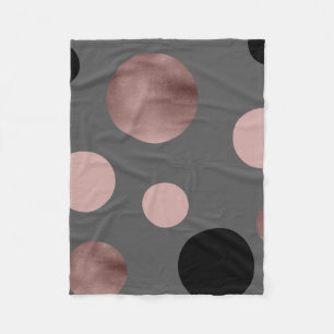 Couverture Polaire l'or rose de faux élégant rougissent les cercles