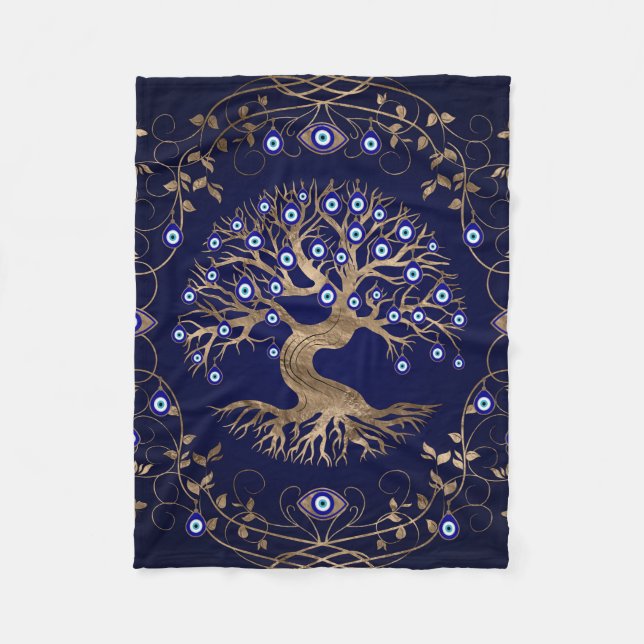 Couverture Polaire L'ornement des yeux de l'arbre de vie (Devant)