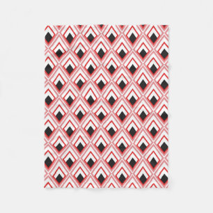 Couverture Polaire Losanges Rose Rouge Formes Géométriques Jolis