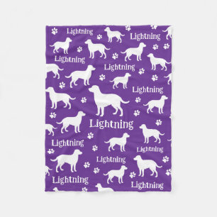 Couverture Polaire Lot personnalisée Labrador Retriever Noir